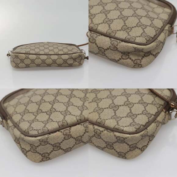 GUCCI GG Supreme Shoulder Bag Pvc Beige Gold 56 02 068 - Picture 10 of 12